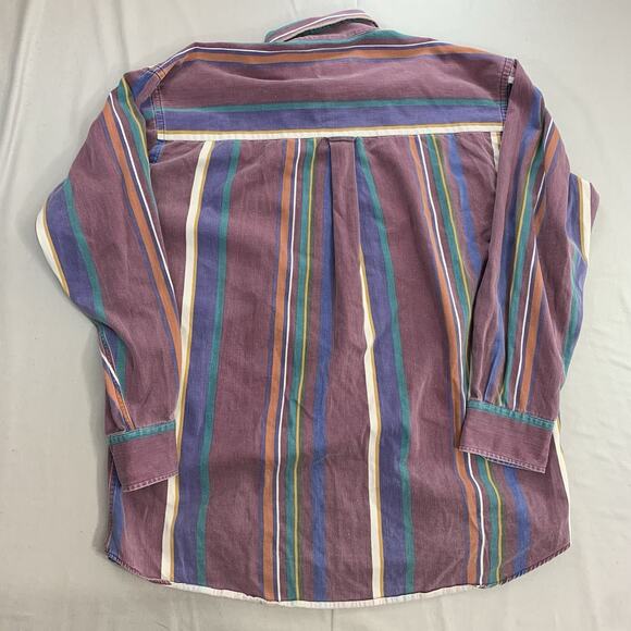 Vtg Chaps CRL Shirt Sz Large Mens Ralph Lauren Striped Button Down Multicolored - Picture 6 of 8
